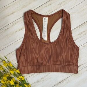Fabletics Sage Wood Grain Pattern Racerback Sports Bra Sz. XS (b1)